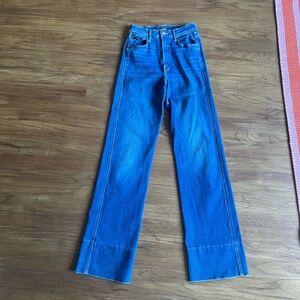 Mother the Maven wide hem heel jeans